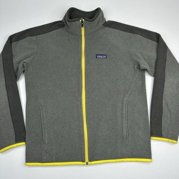 Patagonia Men's Gray‎ Araveto Brushed Fleece Full Zip Athletic Jacket S/C42.2
